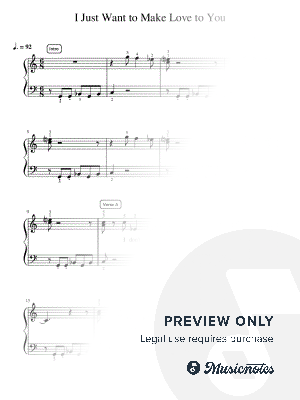 I Just Want To Make Love To You - Pre-Advanced