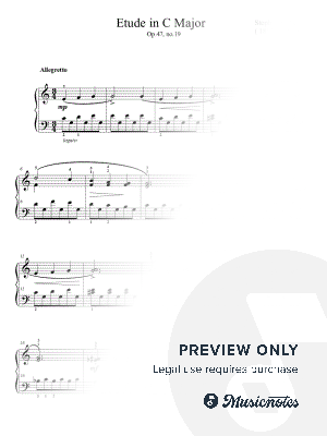 Heller Etude in C Major Op.47 No.19 by Benjamin Choupak - Sheet Music