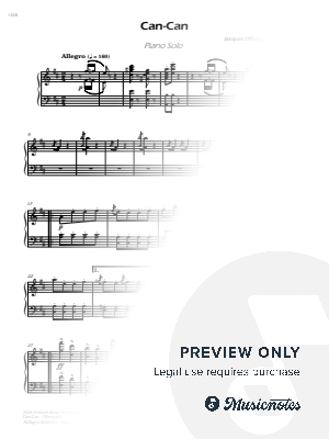 Offenbach - Can-Can - Piano Solo (Full Score) by Sheet Music To Play Editions - Sheet Music