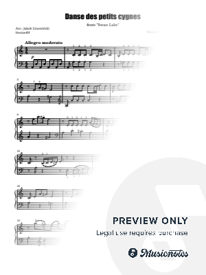 Dance of the little swans (from Swan Lake by P. Tchaikovsky) - Piano Cover for Beginner (3.5/5) - version 01 by piano-arra...