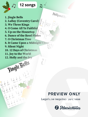 Christmas: Songs on the White Keys - Carols for Beginners in Alpha Notation