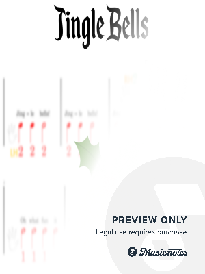 Jingle Bells - Pre-staff Finger Numbers on Black + White Keys  by Elizabeth Essex - Sheet Music