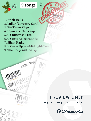 Christmas Songs on the Staff in Middle C Position