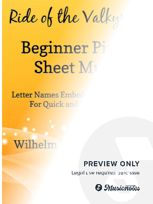 Ride of the Valkyries Beginner Piano Sheet Music