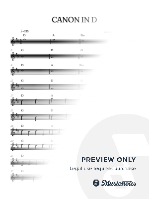 Pachelbel • Canon in D • oboe sheet music [chords]