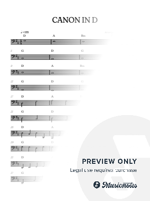 Pachelbel • Canon in D • bassoon sheet music [chords]