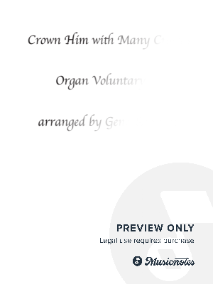 Crown Him With Many Crowns Organ Voluntary by Gene Roberson - Sheet Music