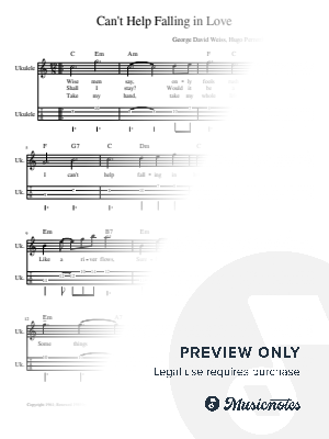 Can't Help Falling in Love (Ukulele Tab)