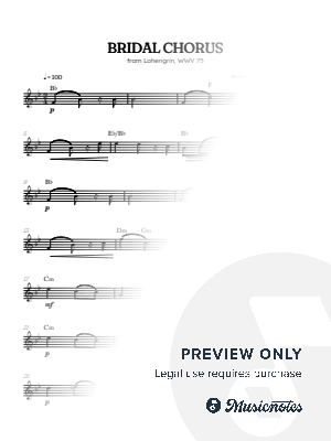 Wagner • Here Comes the Bride (Bridal Chorus) from Lohengrin • flute sheet music [chords]