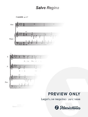 Salve Regina in A-flat (Duet for Soprano and Alto solo)