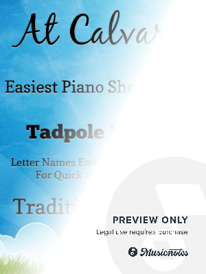  At Calvary Easy Piano Sheet Music 2nd Edition