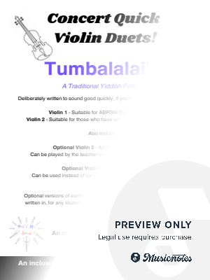 Tumbalalaika by Pick 'n' Mix Strings - Sheet Music