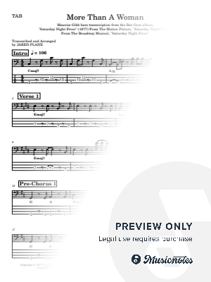 More Than a Woman by Jared Plane - Sheet Music