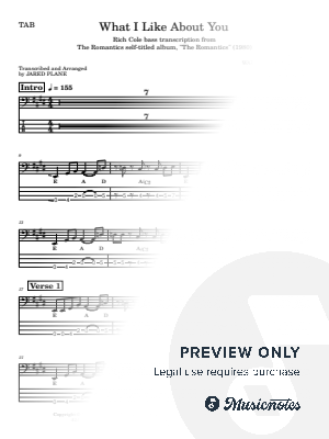 What I Like About You by Jared Plane - Sheet Music