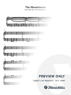 Star Wars: The Mandalorian (Main Theme) [Easy, 2 pages]