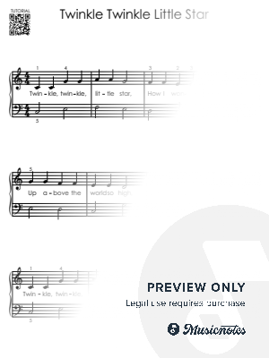 Twinkle Twinkle Little Star - Piano Tutorial for Beginners by Alicja Urbanowicz - Sheet Music