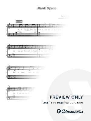 Blank Space (early intermediate piano) by Raluca Bojor - Sheet Music