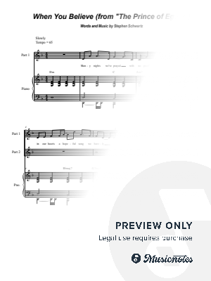 When You Believe (from "The Prince Of Egypt") (2-part choir)