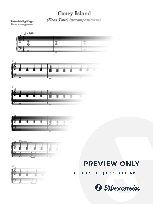 coney island (Eras Tour Sydney N1) [accompaniment] by TutorialsByHugo - Sheet Music