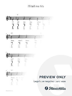 I'll tell my Ma by songbooks.info - Sheet Music