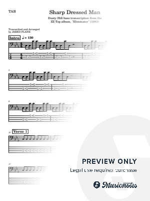 Sharp Dressed Man by Jared Plane - Sheet Music