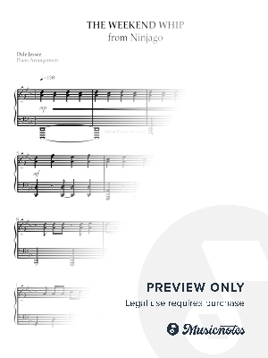 The Weekend Whip from Lego Ninjago Movie by Dale Jessee - Sheet Music