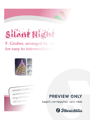 Silent Night - for easy piano to intermediate piano