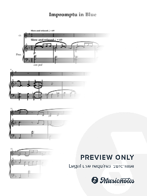 Impromptu in Blue. Clarinet and Piano