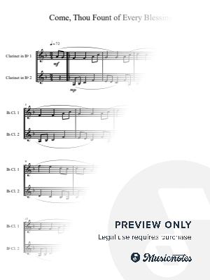  Come, Thou Fount of Every Blessing (Clarinet Duet)