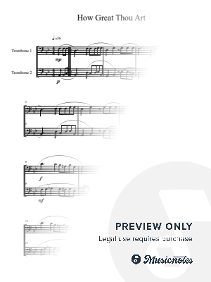  How Great Thou Art (Trombone Duet) by B. C. Dockery - Sheet Music