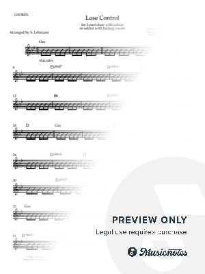 Lose Control by S Lehmann - Sheet Music