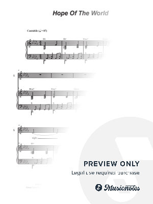 Hope Of The World (Duet for Soprano and Alto solo)