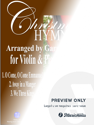 CHRISTMAS HYMNS for Violin and Piano (Includes Score & Parts)