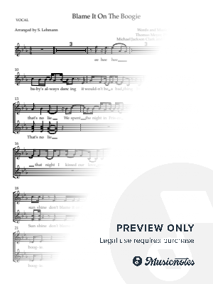 Blame It on the Boogie by S Lehmann - Sheet Music