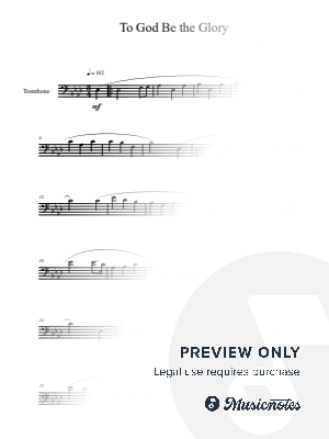  To God Be the Glory (Trombone Solo) by B. C. Dockery - Sheet Music
