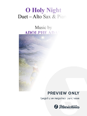 O HOLY NIGHT (Duet – Alto Sax and Piano with Parts)