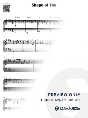 Shape of You - Ed Sheeran I EASY Piano Tutorial I Sheet Music for Beginners