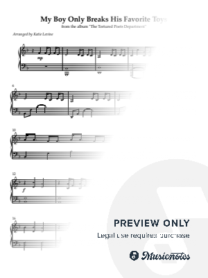 My Boy Only Breaks His Favorite Toys [early intermediate, 2 pages]