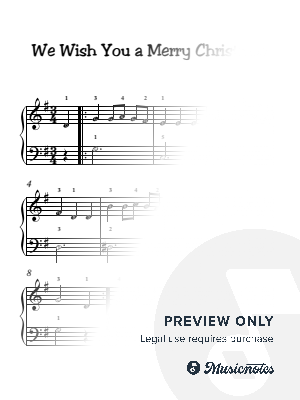 We Wish You a Merry Christmas - Easy Piano