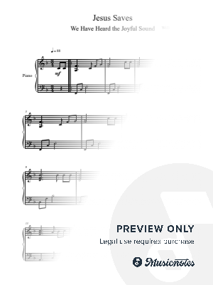 Jesus Saves (Piano Solo)