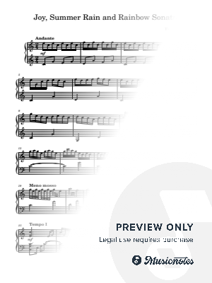 Joy, summer rain and rainbow Sonata