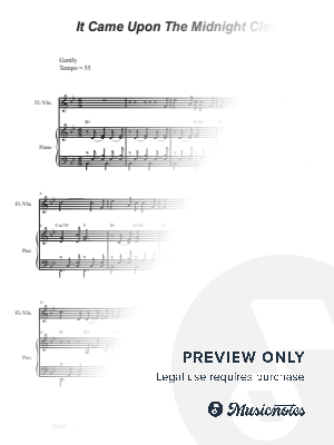 It Came Upon The Midnight Clear (Flute or Violin solo and Piano)