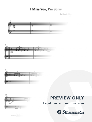 I miss you, I'm sorry [beginner, 2 pages]