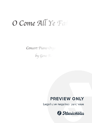 O Come All Ye Faithful  Advanced Piano Organ Duet