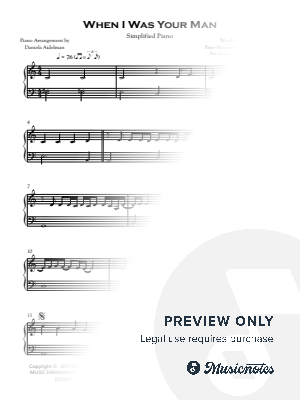 When I Was Your Man [simplified]