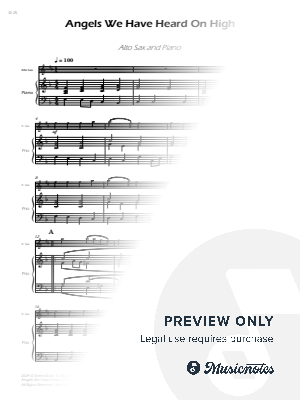 Angels We Have Heard On High - Alto Sax and Piano