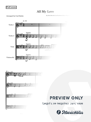 ALL MY LOVE by Carl Darby - Sheet Music