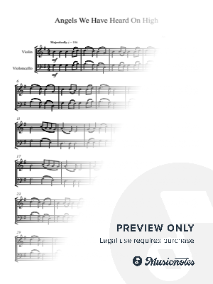 Angels We Have Heard On High - Violin & Cello Duet - Traditional Carol