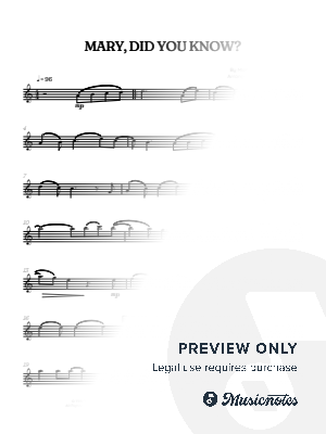 Mary, Did You Know? • Christmas Song | flute sheet music