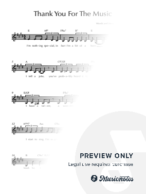 Thank You for the Music